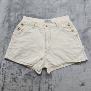 Vintage 90s Chazzz Credentials Shorts Women 11 Juniors Ivory High Rise Carpenter